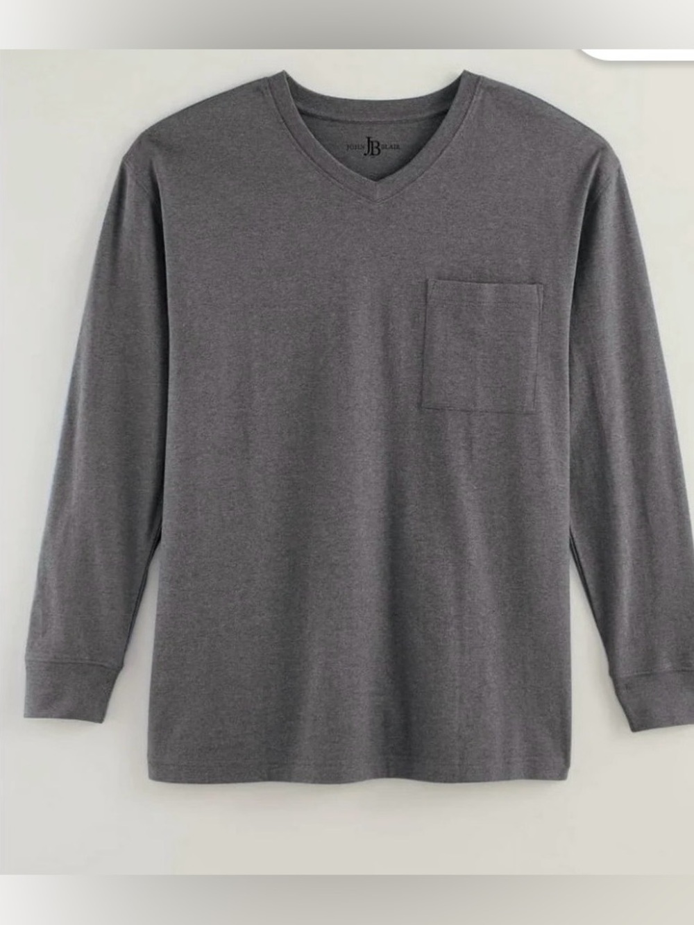 NEW John Blair Everyday Jersey Knit Long-Sleeve Pocket V-Neck Tee size: 3XL